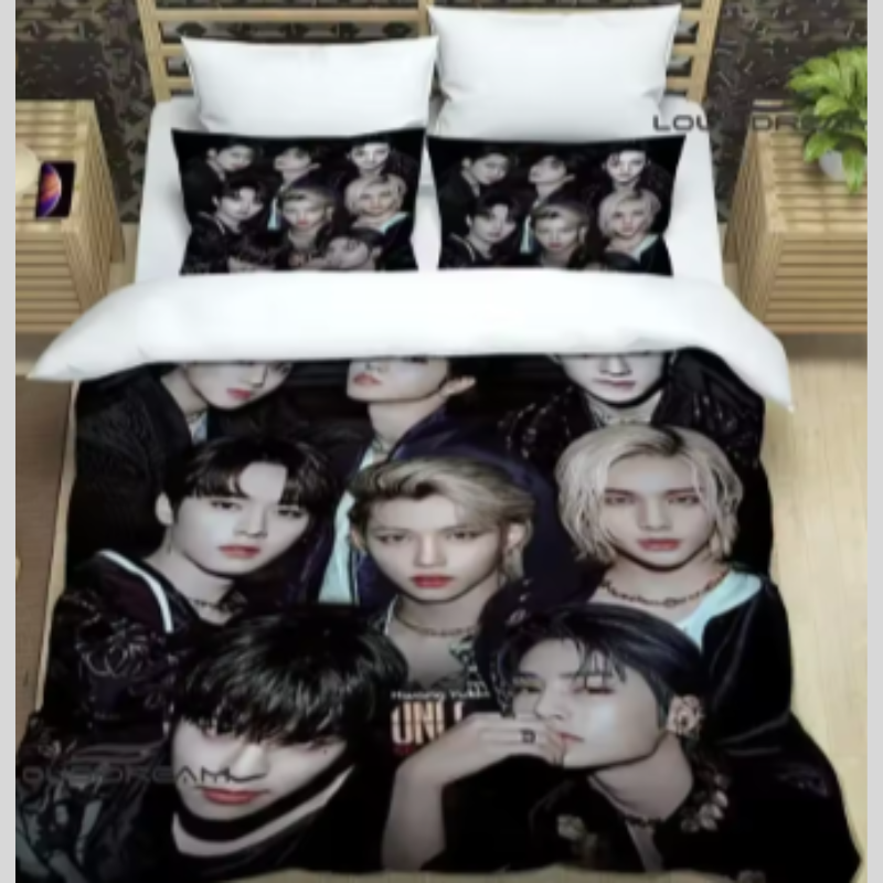 Hot Fashion K-POP Singer M-MONSTAS X Bedding Sets Exquisite Bed